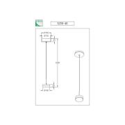 Fabas Luce LED hänglampa Dunk, aluminium, 1 lampa, 3.000 K, metall