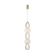 LOOM DESIGN Hänglampa Pearl 5 bärnsten/guldglas höjd 78cm