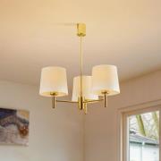 Argon Hänglampa Polo Plus 3 lampor mässing/krämfärgad