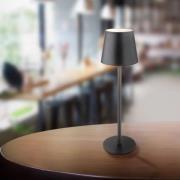 Globo LED-bordslampa med batteri Vannie, svart, höjd 36 cm, IP44