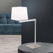 ORION Carlton bordslampa i textil, matt nickel