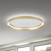 ORION LED-taklampa Manta, Ø 60 cm, guldfärgad, aluminium, upp/ner