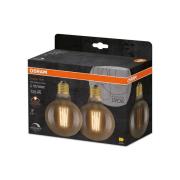OSRAM 1906 E27 6,5W LED G95 824 guld dimbar 2-pack