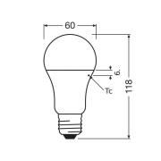 OSRAM LED Classic Star, matt, E27, 14 W, 2 700 K, 1 521 lm