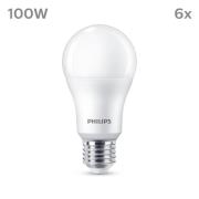 Philips LED-lampa E27 13W 1.521 lm matt 6-pack