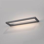 PURE LED-vägglampa Puro grå bredd 50 cm aluminium dimmer