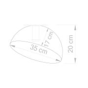 SIGMA Taklampa Sfera, Ø 35 cm, vit/guld