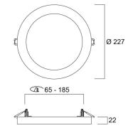 Sylvania Start LED-downlight 5-i-1 Ø 21,7 cm 18 W