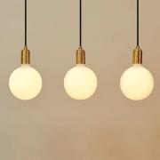 Tala Triple Pendant Linjär, metall, opal LED-glaslampa