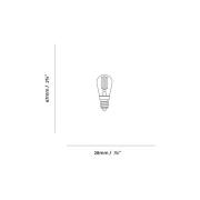 Tala LED-lampa E14, 2W, tonat glas, 2.200 K, 120 lm