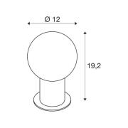 SLV Varyt bordslampa, krom, aluminium, höjd 19,2 cm