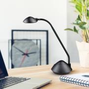 LED-bordslampa MAULarc, svart, höjd 38 cm, flexibel