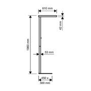 LED-golvlampa MAULjaval, svart, stativ