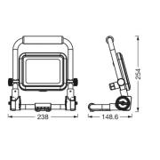 Ledvance LED-Worklight Value R-stativ spotlight 20W