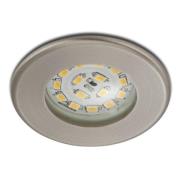 Briloner Effektiv LED-inbyggnadsspot Nikas IP44, nickel