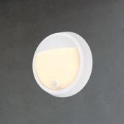 Briloner LED-utomhusvägglampa 3785016 vit rörelsevakt Ø 17 cm