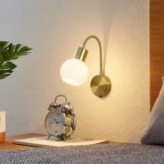 Lindby Lioma vägglampa med flexibel arm, mässing
