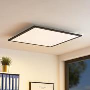Lindby LED-panel Nelios, 62 x 62 cm, CCT, svart, metall