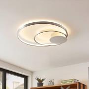 Lindby Nerwin taklampa LED, rund, aluminium/krom