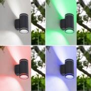 Lindby Smart LED utomhusvägglampa Valtin CCT RGB Tuya IP54