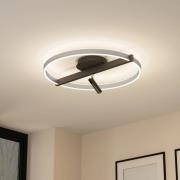 Lucande Matwei LED-taklampa, ringform, nickel