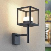 Lucande Timio utomhusvägglampa, uplight, grå, GX53, IP44