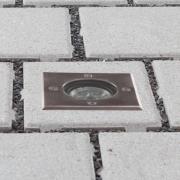 Lucande LED-golvinbyggnadslampa Ava, 12 cm x 12 cm, IP67