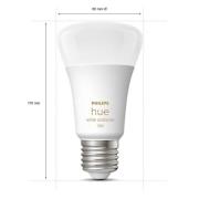 Philips Hue White Ambiance E27 8W LED-lampa 2-pack