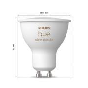 Philips Hue White & Color Ambiance LED GU10 4,2 W, 2-pack