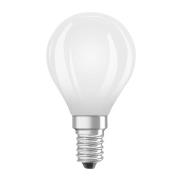 OSRAM LED-lampa droppe matt E14 3,8W 4000K 806lm