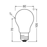 OSRAM LED-lampa matt E27 2,2W 2700K 470lm dimbar