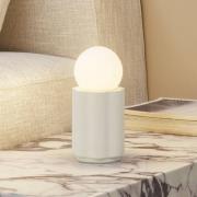 Lindby bordslampa Nielson, beige, skärm höjd 8,5 cm, gips