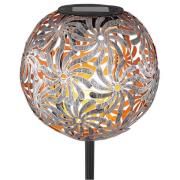 Globo LED-solcellslampa 33632 med metallkula, silver