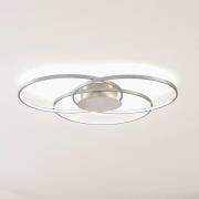Lindby LED-taklampa Riley, aluminiumfärgad, metall, dimbar
