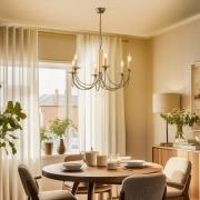 Lucea Ljuskrona Dofa, antik mässing/svart 6 lampor