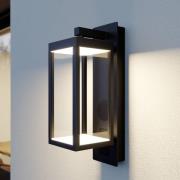 Lucande LED-utomhusvägglampa Ditta, antracit, högtalare