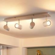 Lindby Iluk takspotlight med vit finish, 4 lampor.
