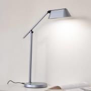 Lindby LED-bordslampa Thies, grå, ABS, höjd 78cm, dimbar