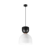 Lamkur Lighting Clementine hänglampa, vit/svart, 1 lampa, E27