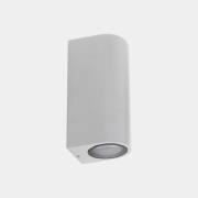 LEDS-C4 LED-utomhusvägglampa Eko Double, vit, bredd 7 cm, aluminium