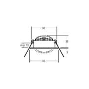 BRUMBERG LED-inbyggnadsspot BB09, DALI, anslutningsbox, stål