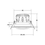 BRUMBERG BB25 LED-spot IP65 on/off anslutningsdosa matt nickel