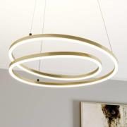 Lindby LED-hänglampa Davian, mässingsfärgad, 49 cm, dimbar