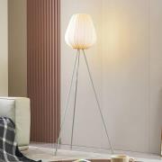 Lindby Helin golvlampa, beige, textil, stativ, 144 cm