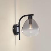 Lindby Pendura vägglampa, Ø 15 cm, svart, glas