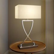 Lucande bordslampa Evaine, krom/vit, metall, 66 cm, E27