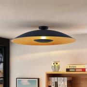 Lindby taklampa Narisara, Ø 80 cm, E27, svart-guld