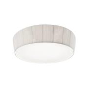 Bover LED-taklampa Plafonet, Ø 60 cm, vit, aluminium/väv