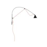 midgard LED-vägglampa AYNO L, svart/orange, 3.000 K 130 cm