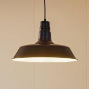 Lindby hänglampa Laylan, svart/vit, Ø 46 cm, metall